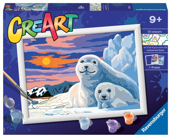 CreArt dla dzieci Malowanie po numerach Foki CreArt