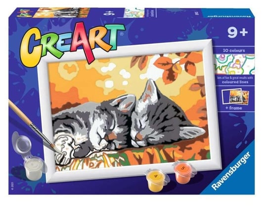 CreArt dla dzieci Malowanie po numerach Jesienne kotki CreArt