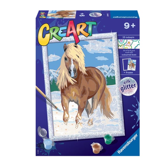 CreArt dla dzieci Malowanie po numerach Królewski Koń CreArt