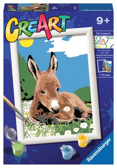 CreArt dla dzieci Malowanie po numerach Mały osiołek CreArt
