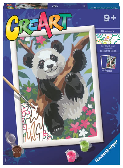 CreArt dla dzieci Malowanie po numerach Panda CreArt