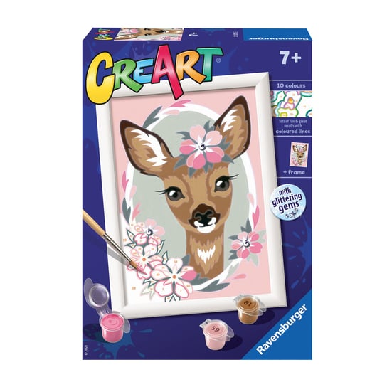 CreArt dla dzieci Malowanie po numerach Piękna sarna CreArt