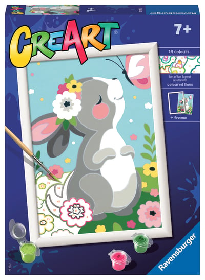CreArt dla dzieci Malowanie po numerach Piękny króliczek CreArt