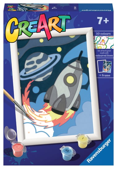 CreArt dla dzieci Malowanie po numerach Rakieta CreArt