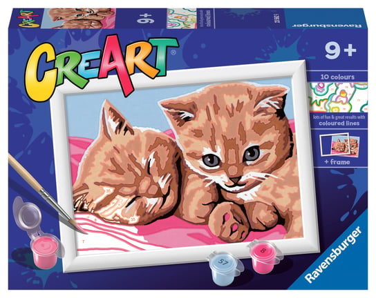 CreArt dla dzieci Malowanie po numerach Rude kocięta CreArt