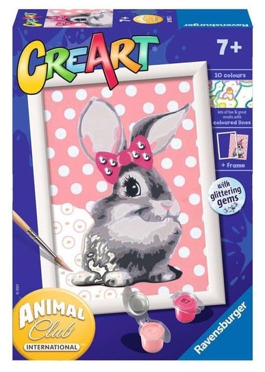 CreArt dla dzieci Malowanie po numerach Słodki króliczek CreArt