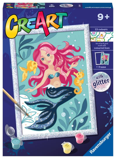 CreArt dla dzieci Malowanie po numerach Syrenka 23568 CreArt