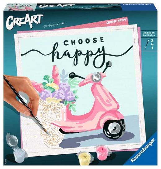 CreArt Malowanie po numerach Choose Happy CreArt