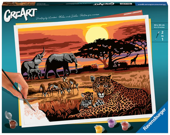 CreArt Malowanie po numerach Krajobraz afrykański 23548 CreArt