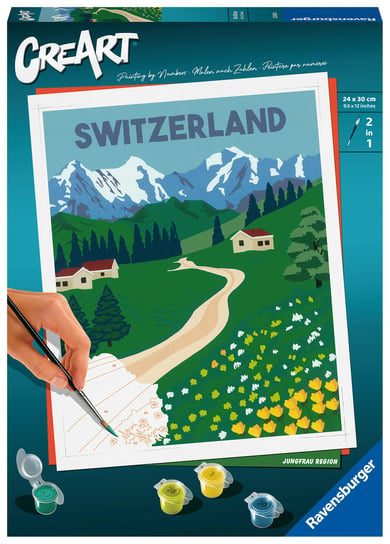 CreArt Malowanie po numerach Szwajcaria krajobraz 23536 CreArt