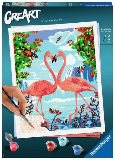 CreArt Malowanie po numerach Zakochane Flamingi 28991 CreArt