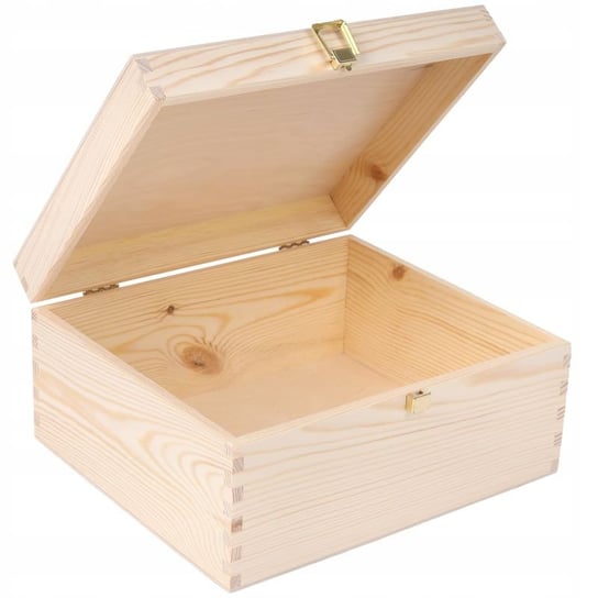 Creative Deco drewniane pudełko szkatułka z zamkiem, 29 x 25 x 14 cm Creative Deco