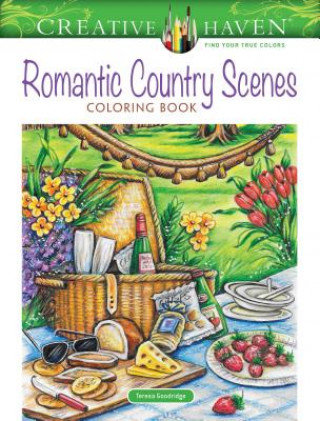 Creative Haven Romantic Country Scenes Coloring Book Goodridge Teresa