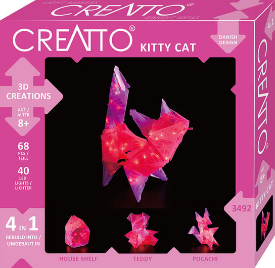 CREATTO, zestaw kreatywny Creatto Świecący kotek i przyjaciele Kosmos