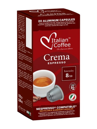 Crema Espresso aluminiowe do Nespresso - 20 kapsułek Italian Coffee