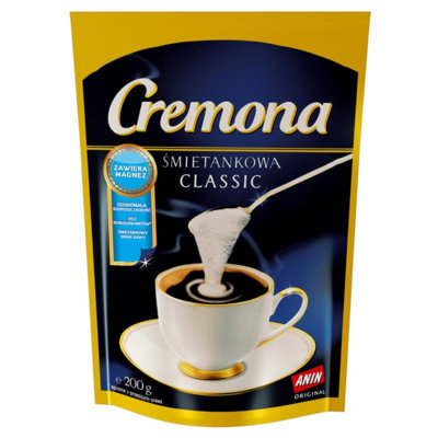 Cremona, Śmietankowa Classic, Zabielacz do kawy i herbaty, 200 g Maspex