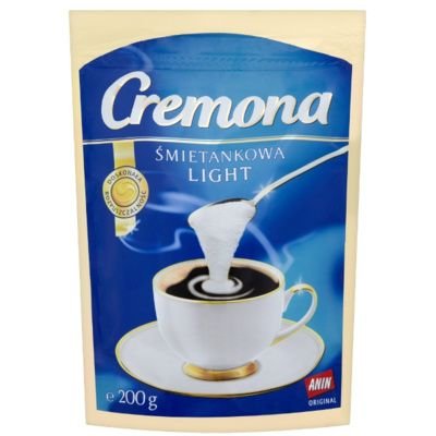 Cremona, Śmietankowa Light, Zabielacz do kawy i herbaty, 200 g Maspex