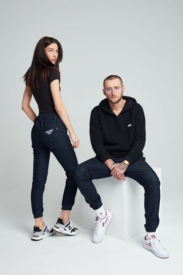 Crew - Jogger Jeans - Unisex - Ciemny Jeans [Rozmiar Odzież: L] Inna marka
