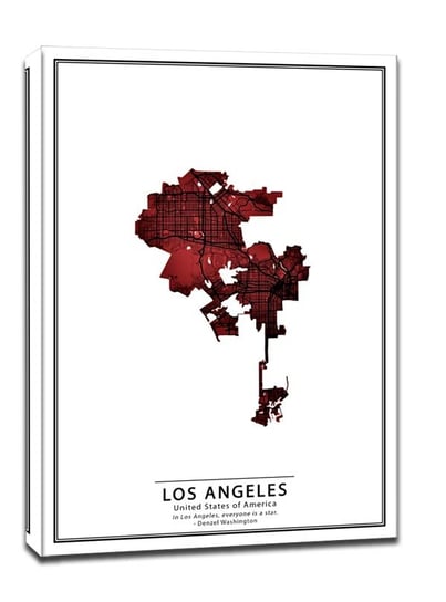 Crimson Cities, Los Angeles - obraz na płótnie 30x40 cm Galeria Plakatu