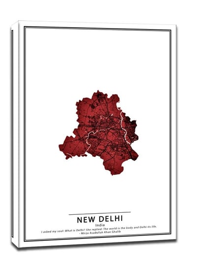 Crimson Cities, New Delhi - obraz na płótnie 90x120 cm Galeria Plakatu