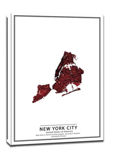 Crimson Cities, New York City - obraz na płótnie 40x50 cm Galeria Plakatu