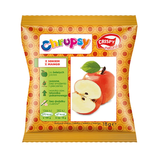 Crispy natural chipsy z jabłka z sokiem z mango Crispy Natural