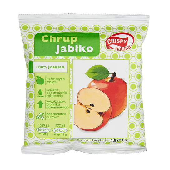 Crispy natural suszone chipsy z jabłka 18g Crispy Natural