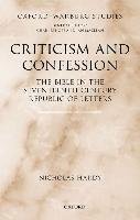 CRITICISM & CONFESSION Hardy Nicholas