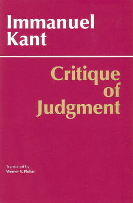 Critique of Judgment Kant Immanuel