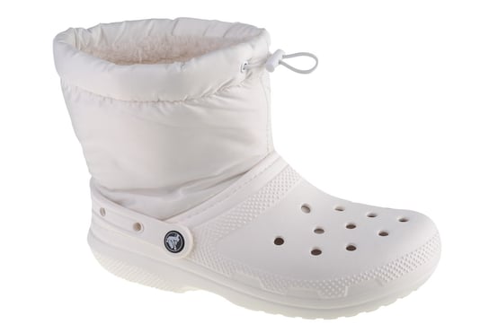 Crocs Classic Lined Neo Puff Boot 206630-143, Damskie, śniegowce, Biały Crocs
