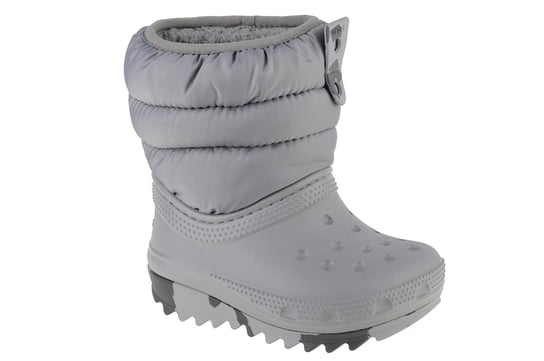 Crocs Classic Neo Puff Boot Toddler 207683-007, Dla Chłopca, Śniegowce, Szary Crocs