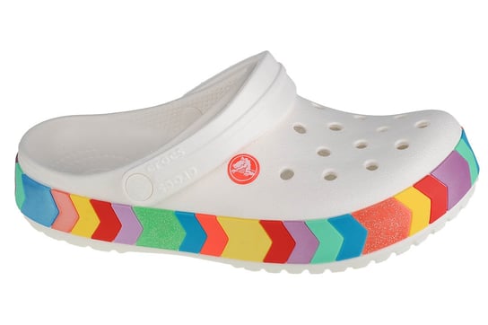 Crocs, Crocband Chevron Beaded Clog Kids 207007,100, Klapki dla dzieci, Biały, rozmiar 25/26 Crocs