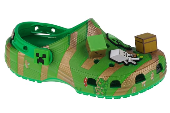 Crocs Elevated Minecraft Classic Kids Clog 208473-90H, dla chłopca, klapki, Zielony Crocs