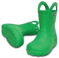 Crocs Handle Rain Boot Kids 12803 B14 J3/5/Eu34-35 Grass Green Crocs