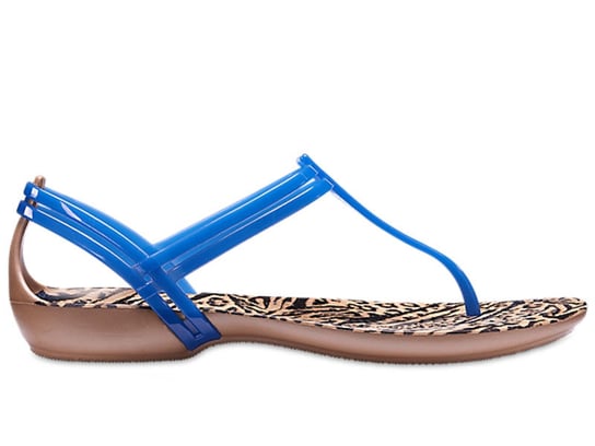 Crocs, Sandały damskie, Isabella Graphic T-Strap, niebieski, rozmiar 39 1/2 Crocs