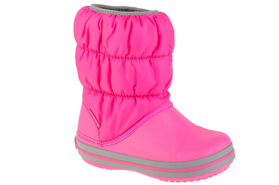 Crocs Winter Puff Boot Kids 14613-6Tr, Dla Dziewczynki, Śniegowce, Różowy Crocs