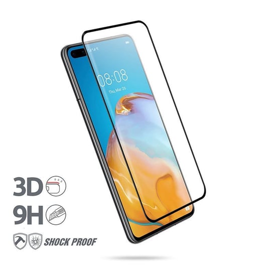 Crong 3D Armour Glass – Szkło hartowane 9H na cały ekran Huawei P40 + ramka instalacyjna Crong