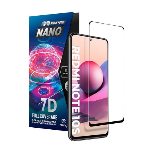 Crong 7D Nano Flexible Glass - Niepękające Szkło Hybrydowe 9H Na Cały Ekran Xiaomi Redmi Note 10S Crong