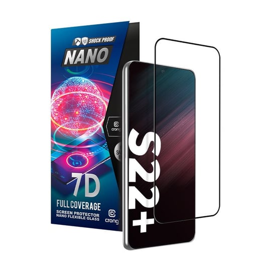 Crong 7D Nano Flexible Glass - Szkło hybrydowe 9H na cały ekran Samsung Galaxy S22+ Forcetop