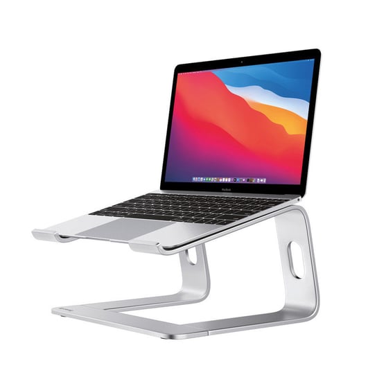 Crong AluBench – Aluminiowy stojak pod laptopa (srebrny) Crong