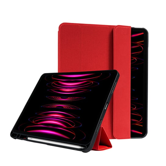 Crong FlexFolio – Etui iPad Pro 11" (2022-2021) / iPad Air 10.9” (5-4 gen.) z funkcją Apple Pencil (czerwony) Crong