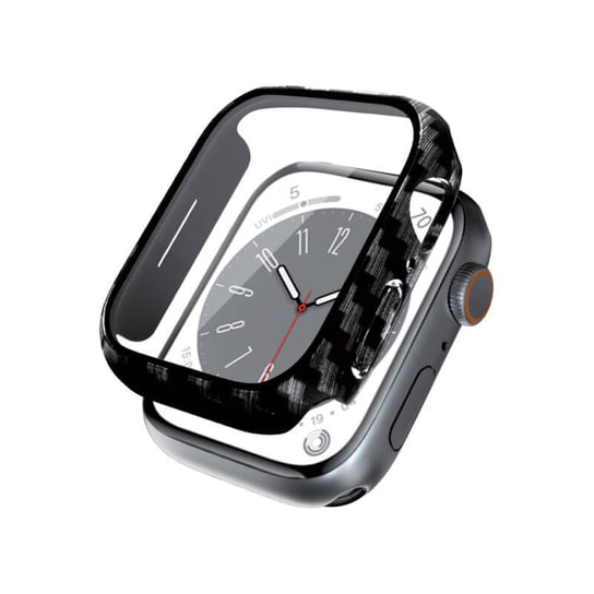 Crong Hybrid Watch Case - Etui ze szkłem Apple Watch 45mm (Carbon) Crong