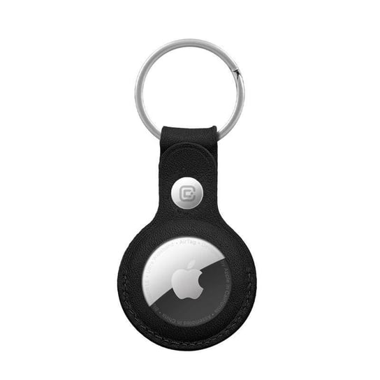 Crong Leather Case with Key Ring – Skórzany brelok do Apple AirTag (czarny) Crong