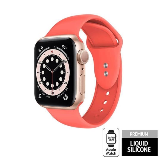 Crong Liquid - Pasek do Apple Watch 38/40mm (koralowy) Crong