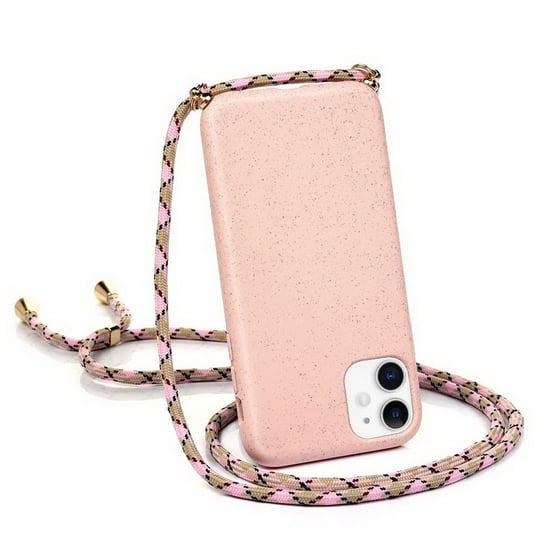 Crossbody Silicone Case Etui Obudowa z Paskiem / Torebka iPhone 11 Pro (Light Pink) D-pro
