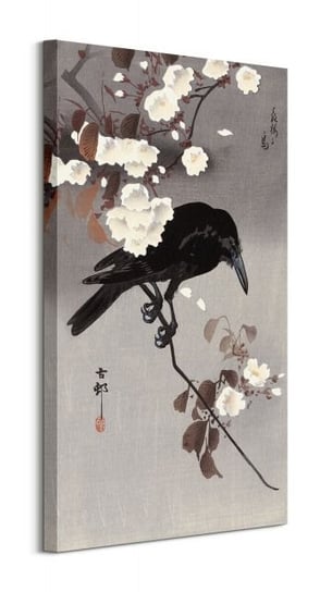 Crow on a Cherry Branch - obraz na płótnie Art Group