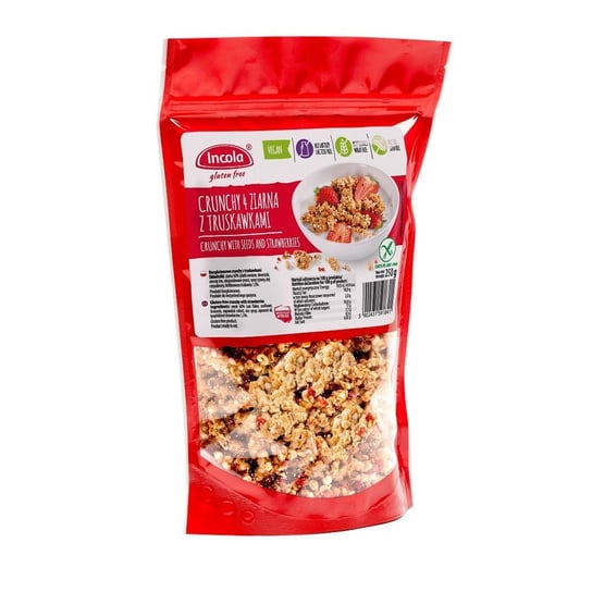 Crunchy 4 ziarna z truskawkami 250 g INCOLA