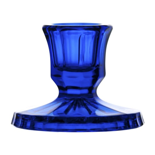 Crystal Julia Małe świeczniki kryształowe 2 szuki niebieskie 6 cm Inna marka