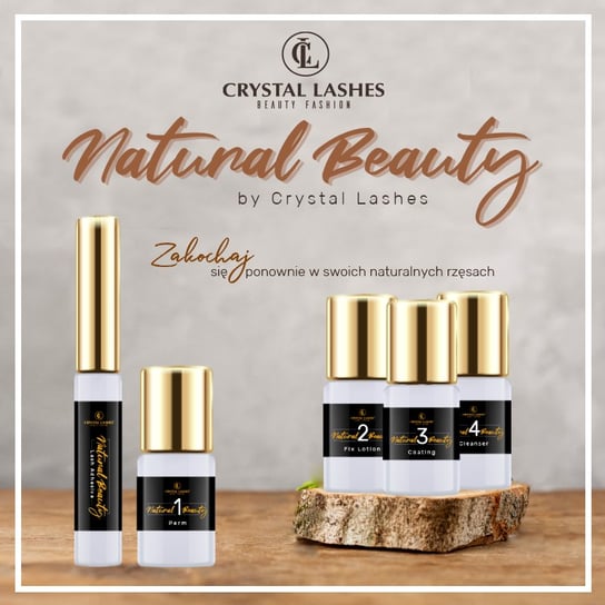 Crystal Lashes, Natural Beauty, zestaw kosmetyków do laminacji rzęs Crystal Lashes