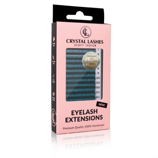 CRYSTAL LASHES RZĘSY  MIX 0.07 Mix 6-14mm C GREEN/BLUE Crystal Lashes